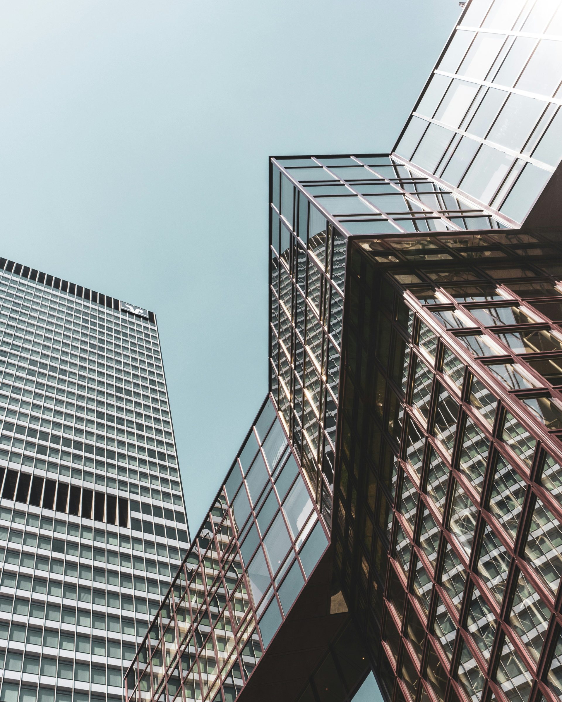 low angle photography of high rise building